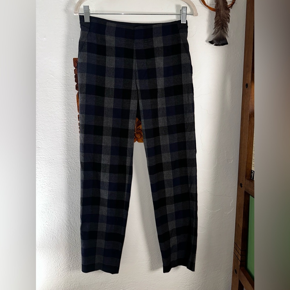 Uniqlo Woman’s Checkered Pants - Black, Blue and Gray